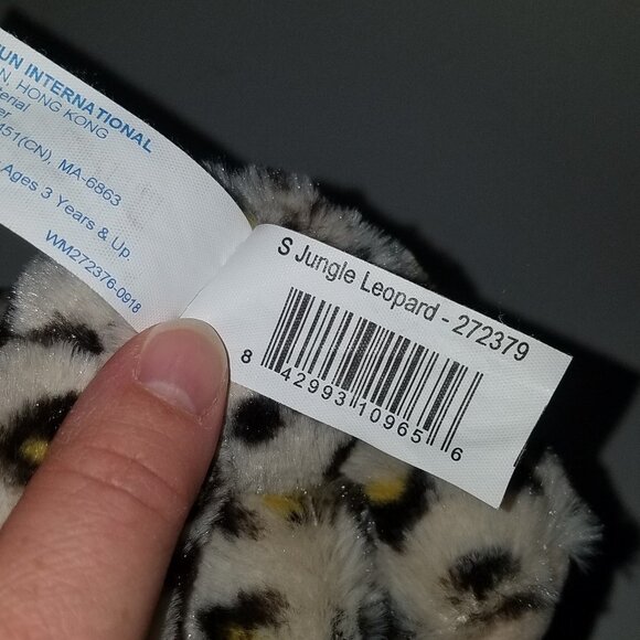 Hug Fun Jungle Leopard Plush Small 6" Stuffed Animal Toy Red Bow - Picture 8 of 8